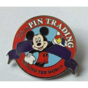 Disney Hidden Mickey Completer Pin - Dark Orange Pin Trading Logo - 2008